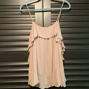 Olive Ruffle Boho Top